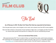 Tablet Screenshot of nytfilmclub.com